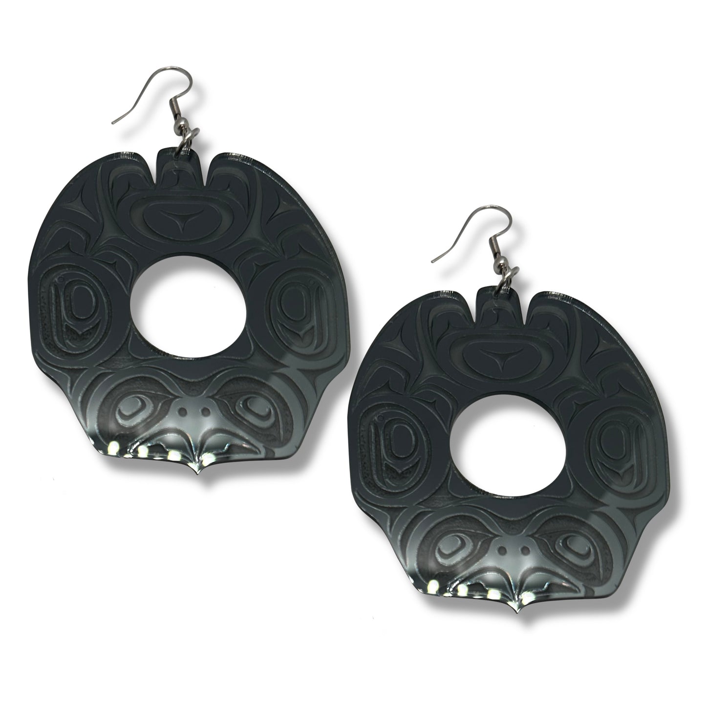 Haida Eagle Mirrored Earrings