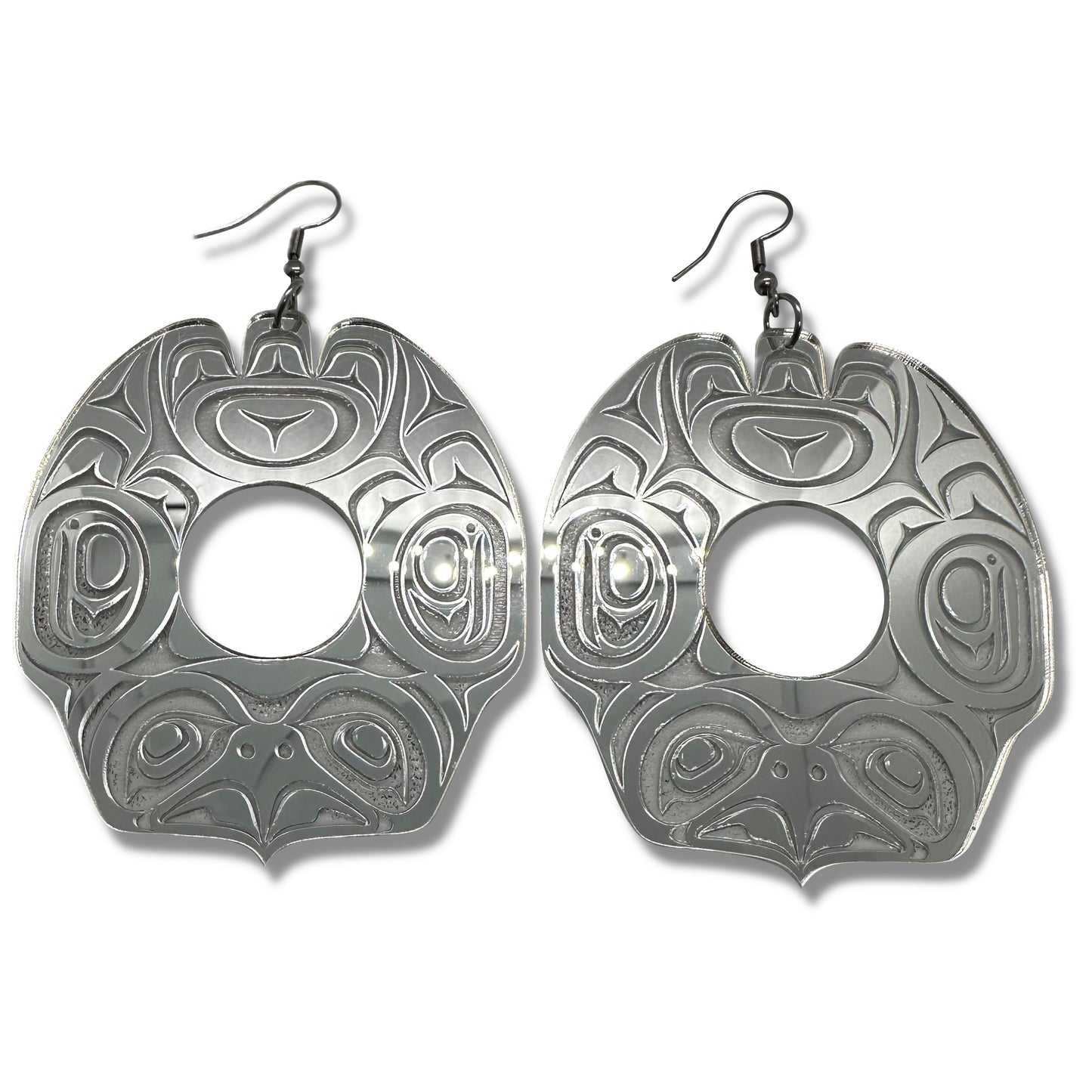 Haida Eagle Mirrored Earrings