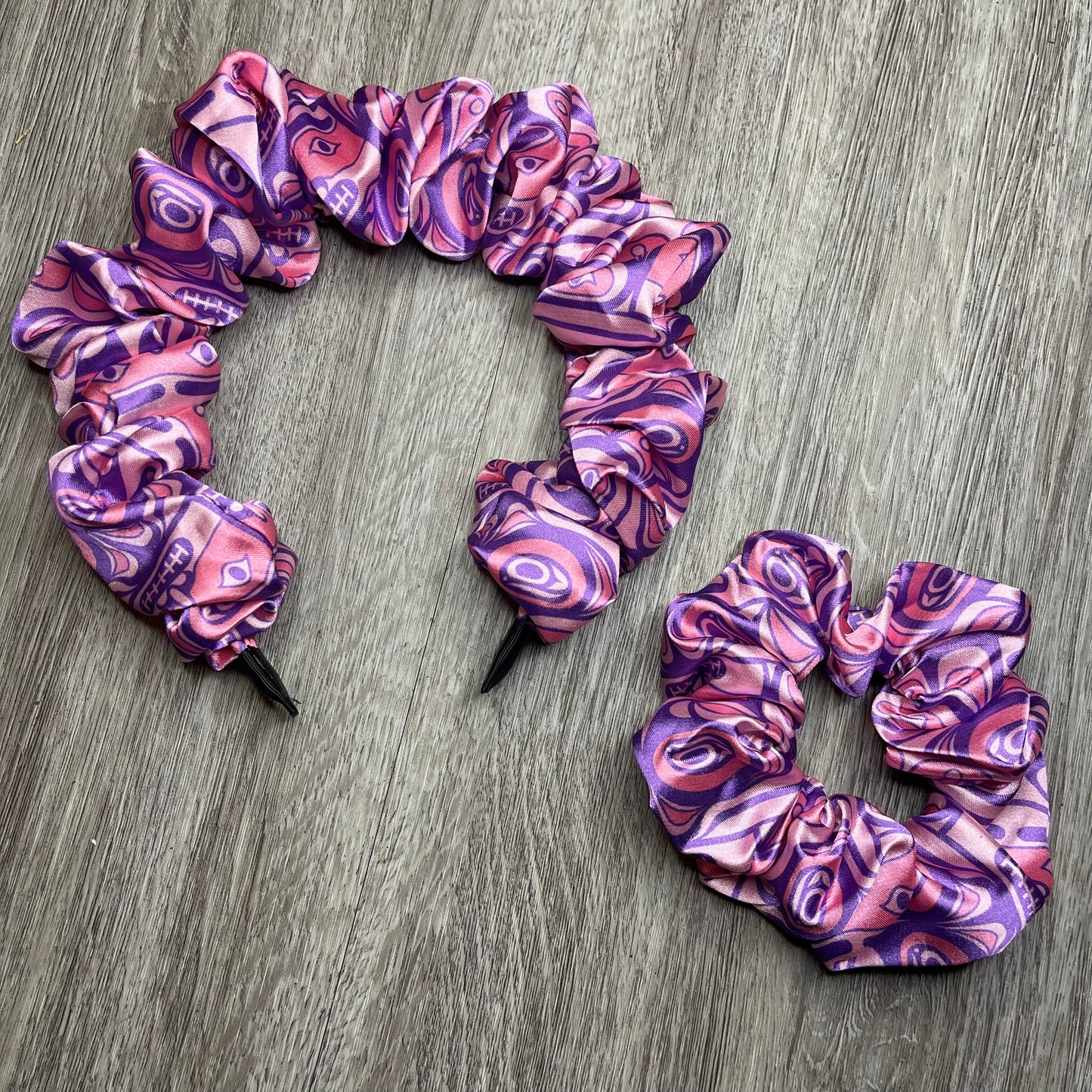 One Scrunchy Headband With Matching Mini Scrunchy