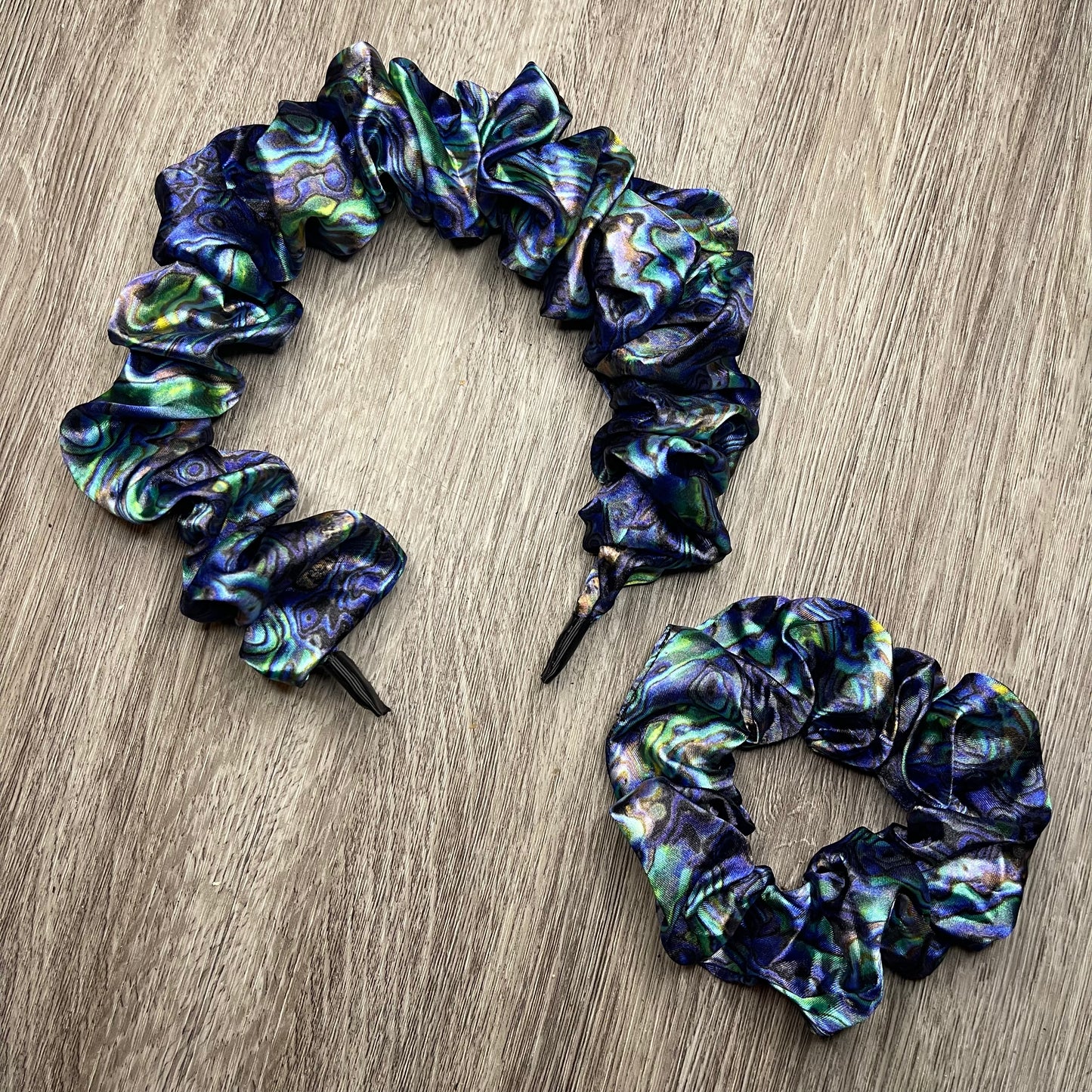 One Scrunchy Headband With Matching Mini Scrunchy